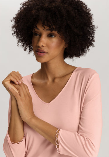 Anouk V-Neck Cotton Nightgown | Pink Blaze 74809-2340